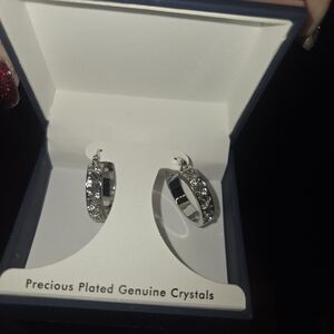 Sparkling Silver Crystal Earrings